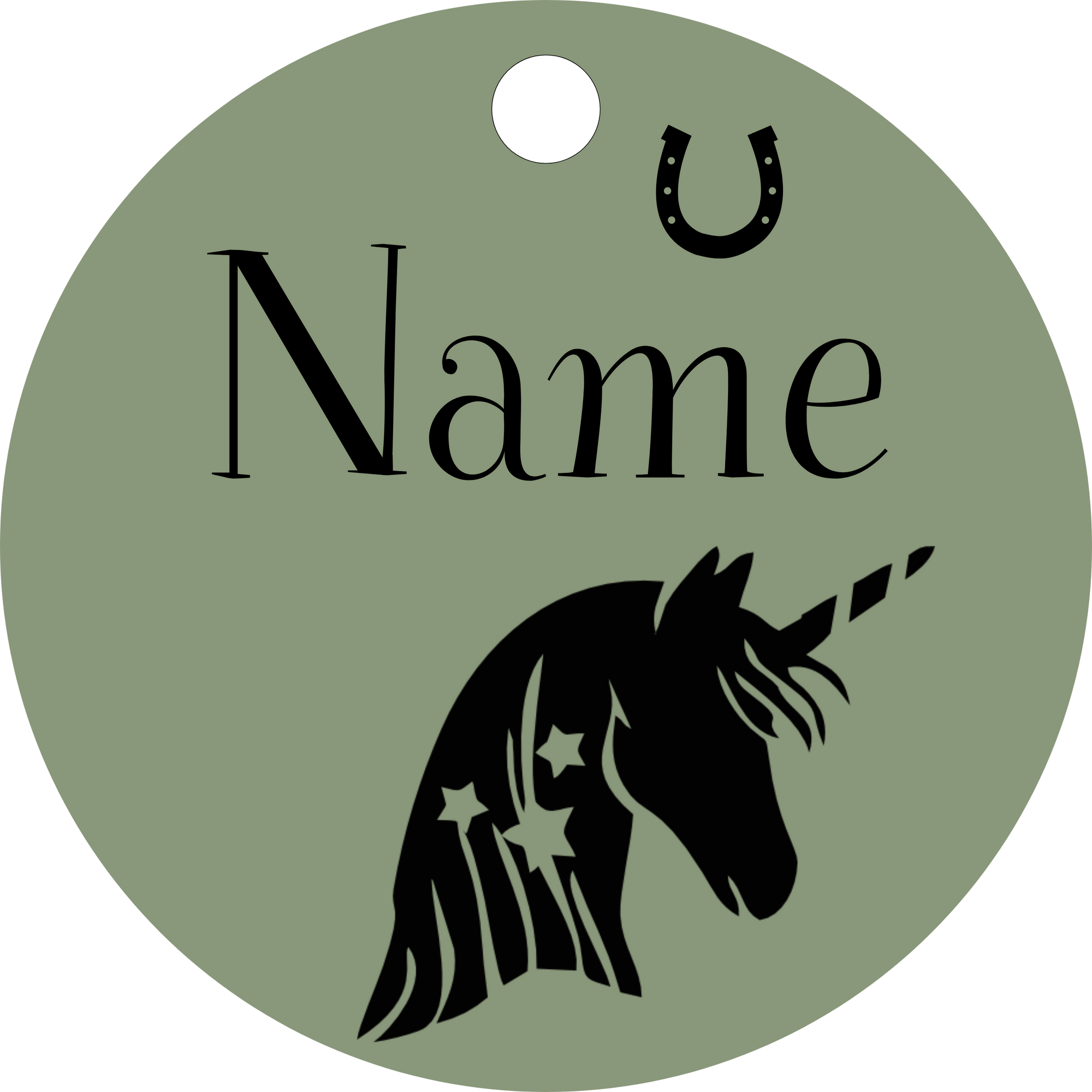 Hundemarke Einhorn mit Stern