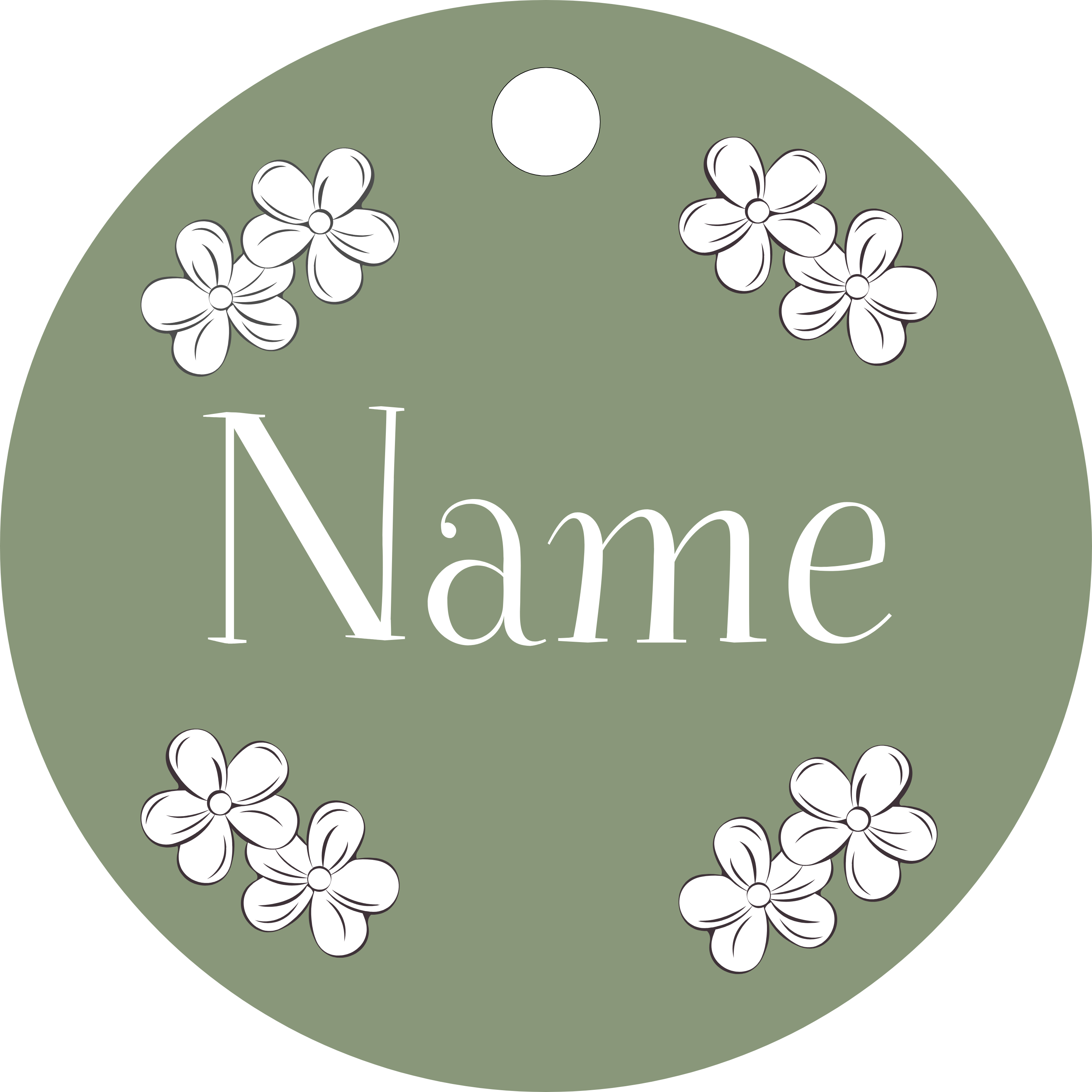 Hundemarke Blümchen