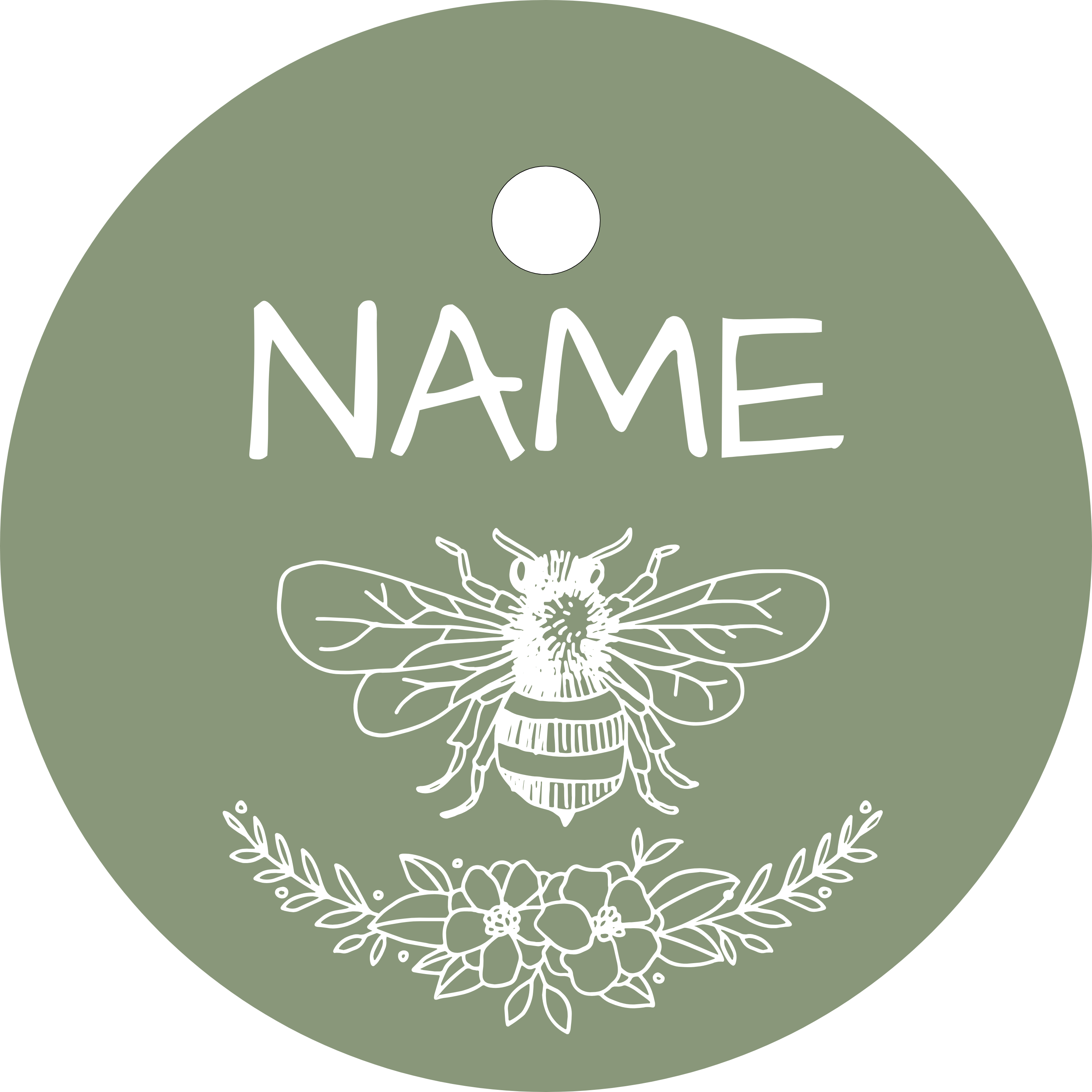 Hundemarke Blumen Biene