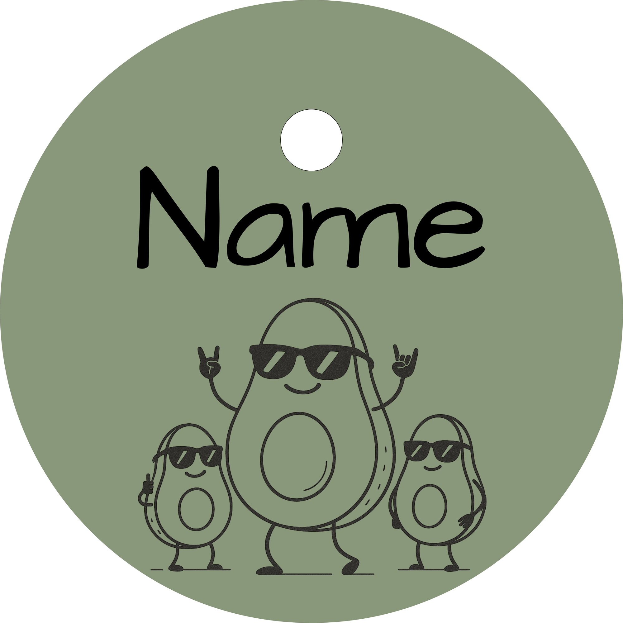 Hundemarke Coole Avocado