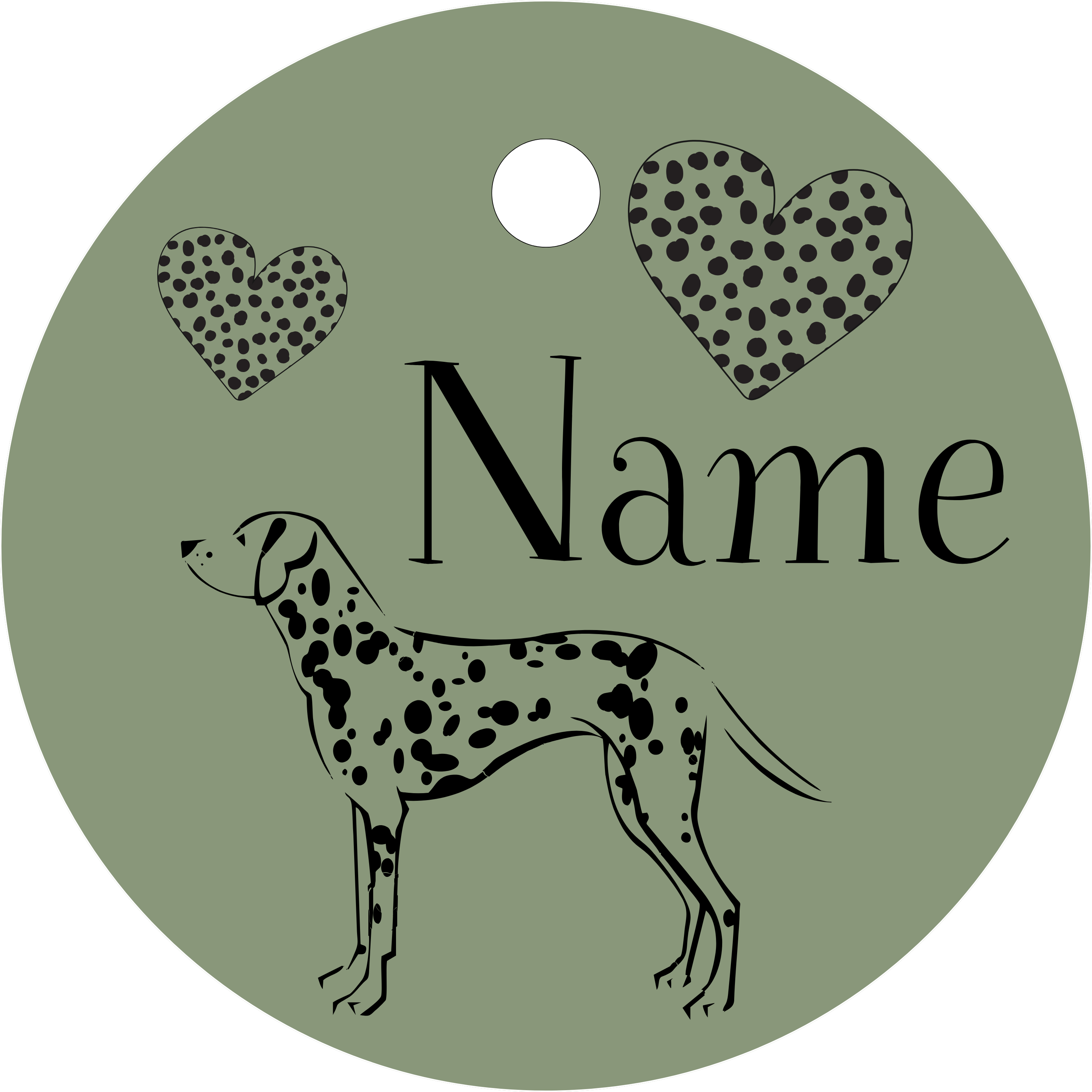 Hundemarke Dalmatiner mit Herz 2