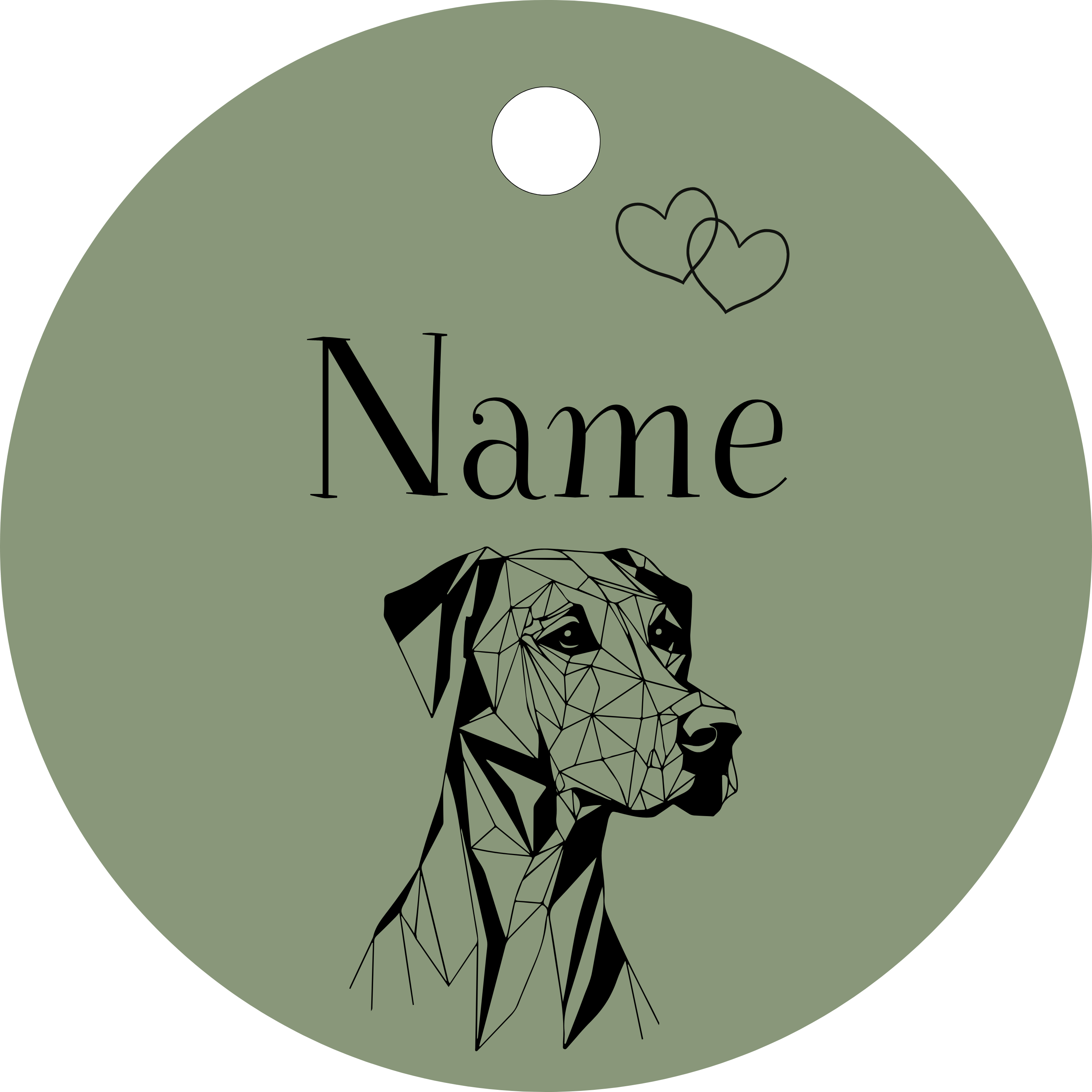 Hundemarke Dobermann Kopf Fineline