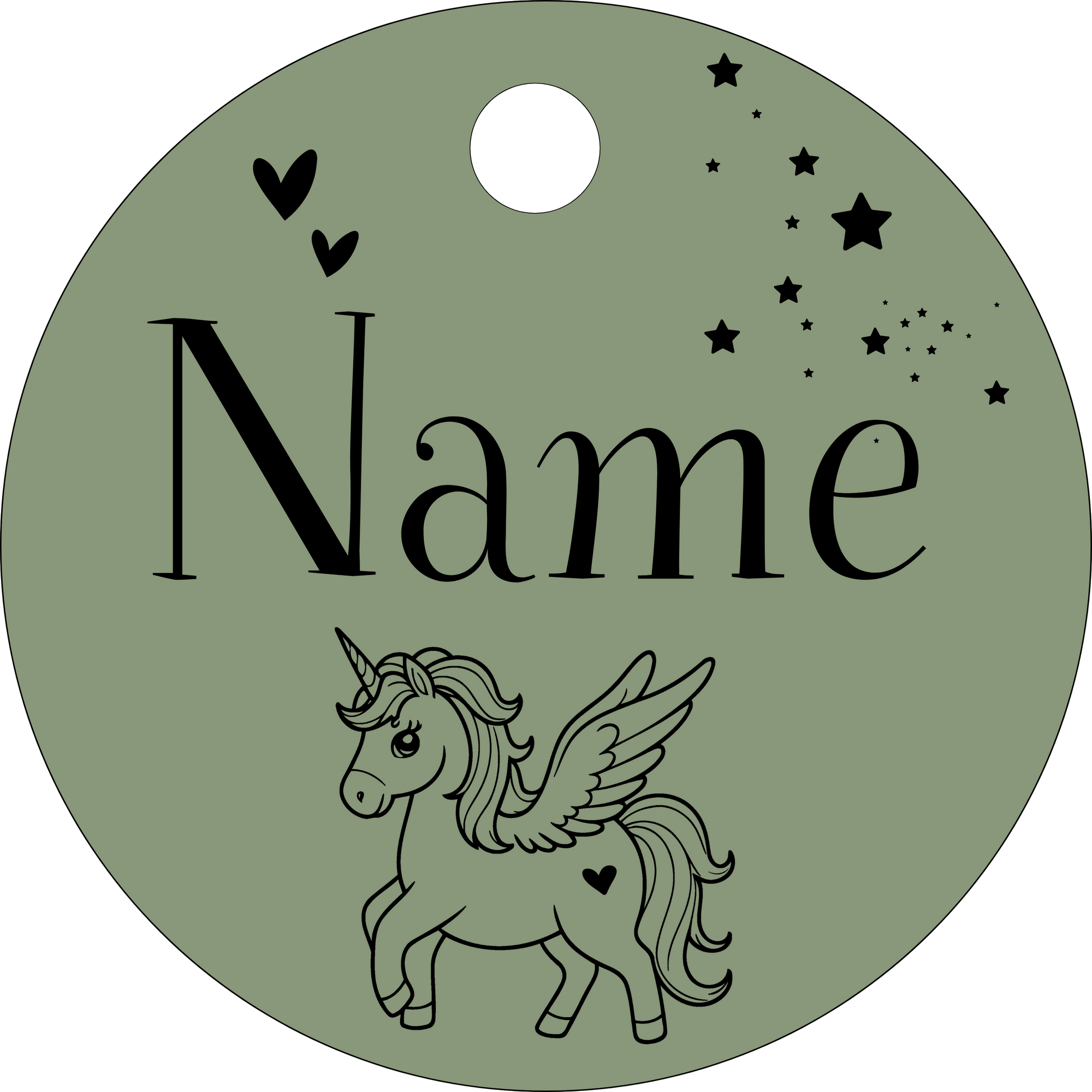 Hundemarke Einhornglitzer