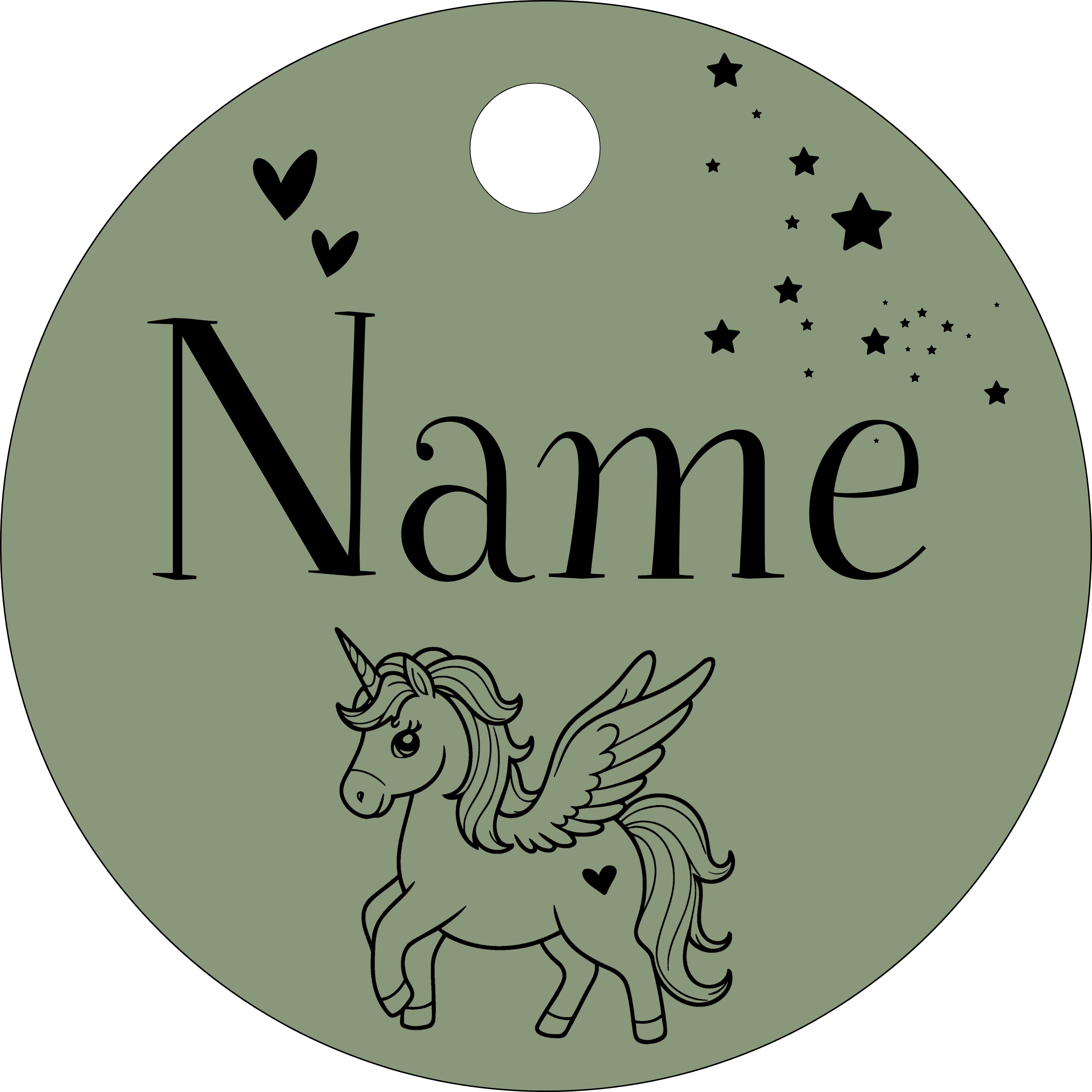 Hundemarke Einhornglitzer