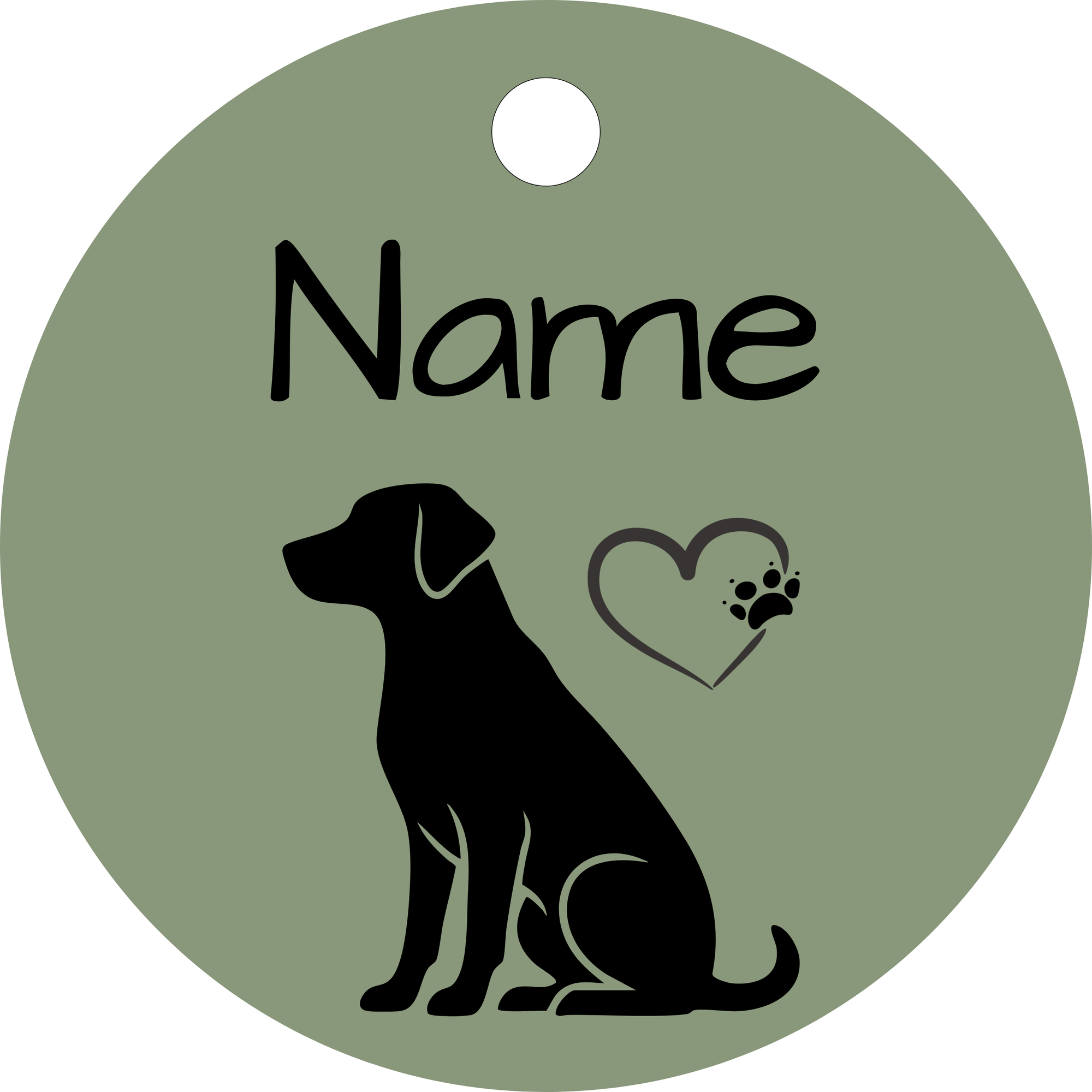 Hundemarke Labrador Sitz mit Pfote 2