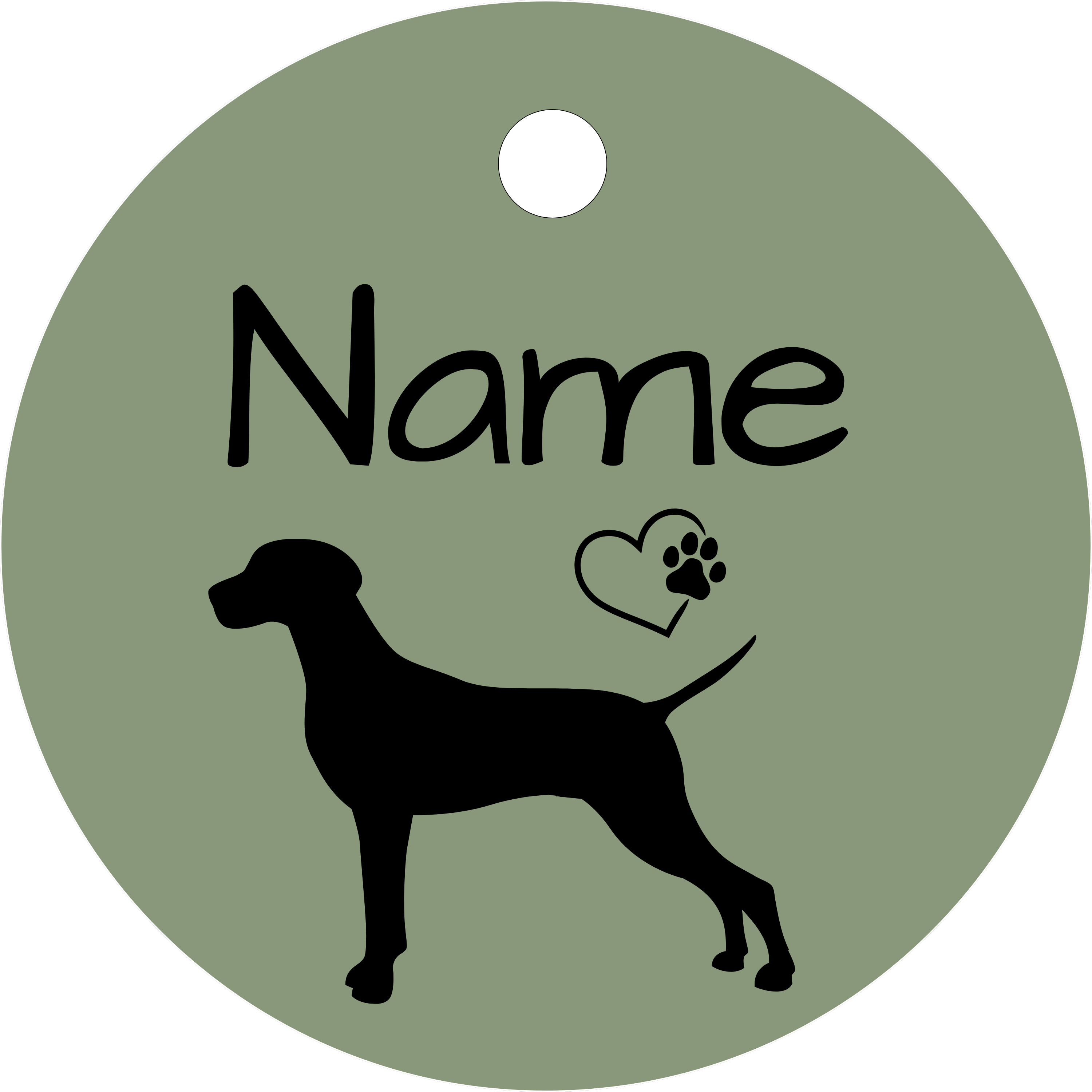 Hundemarke Jagdhund stehend