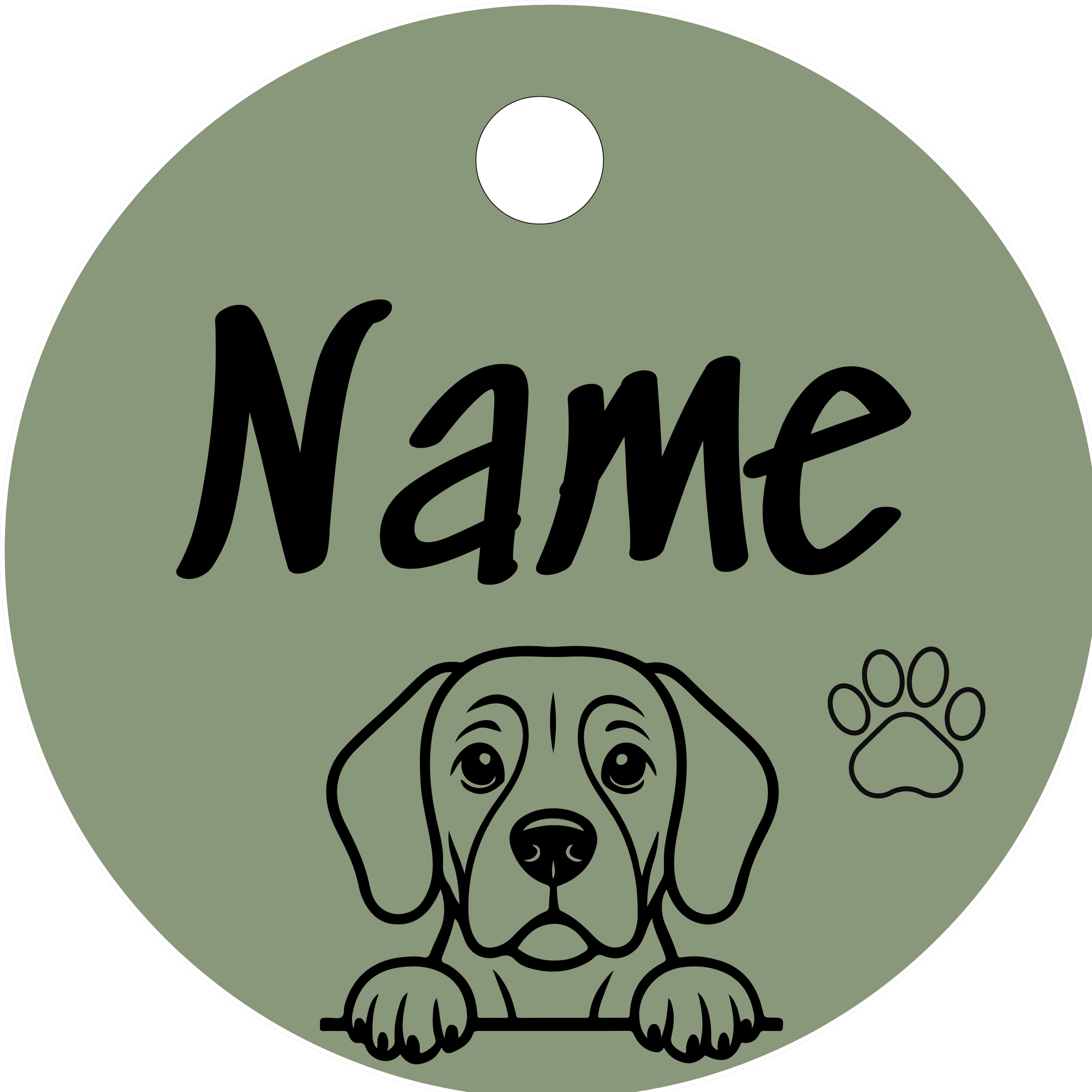 Hundemarke Labradorwelpe mit Pfote