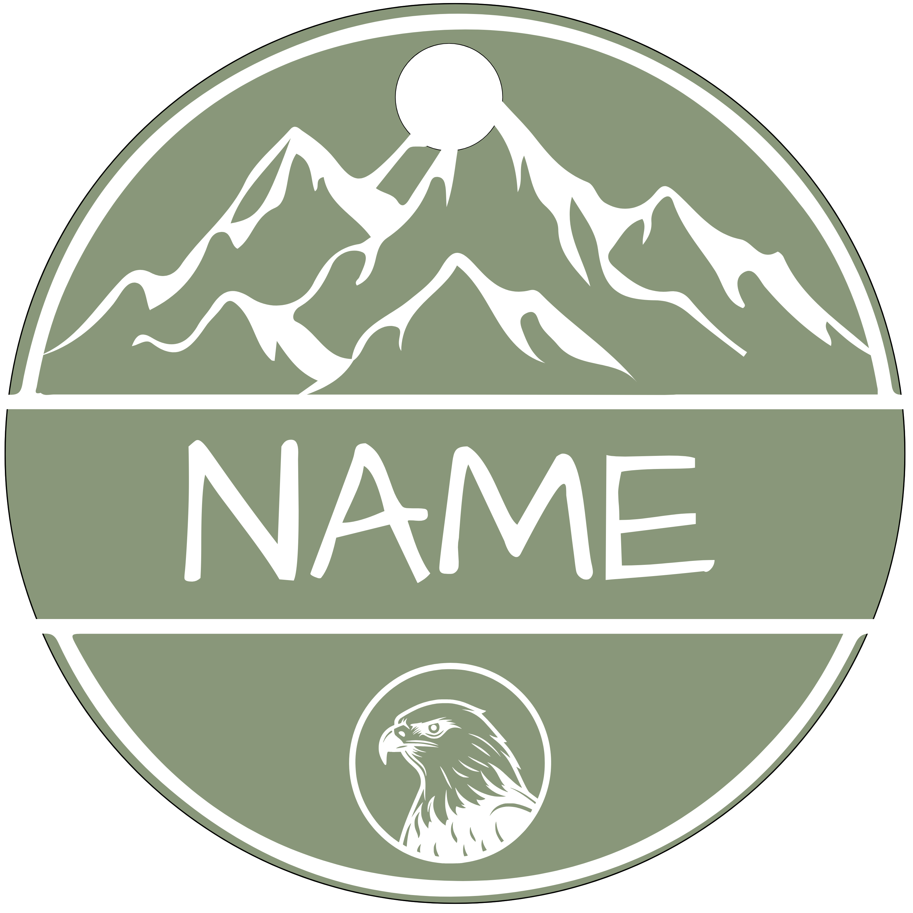 Hundemarke Berg mit Sonne & Adler