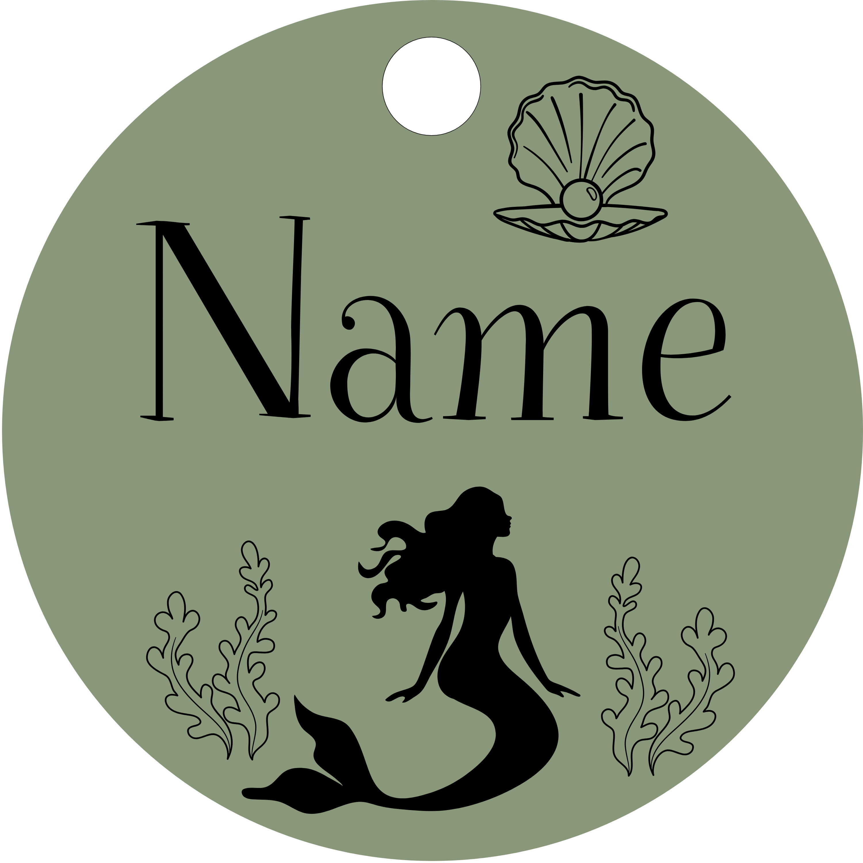 Hundemarke Meerjungfrau