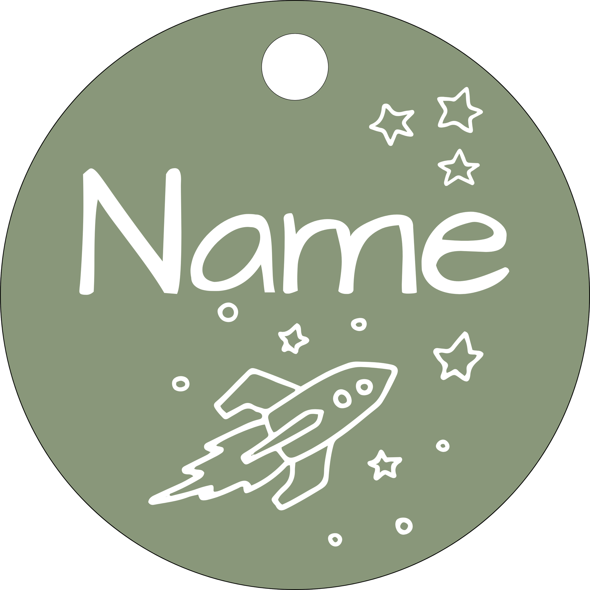 Hundemarke Raketenstart