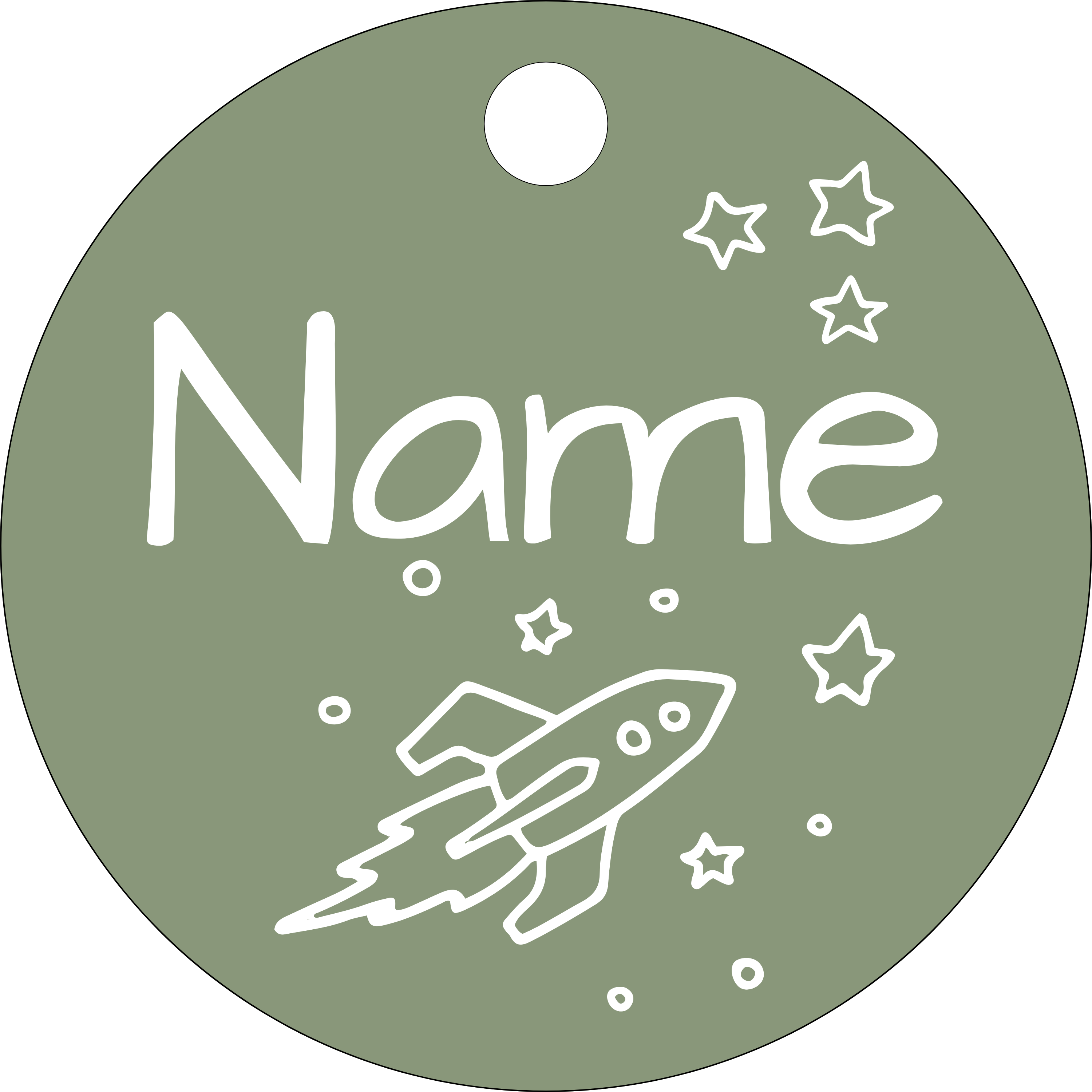 Hundemarke Raketenstart