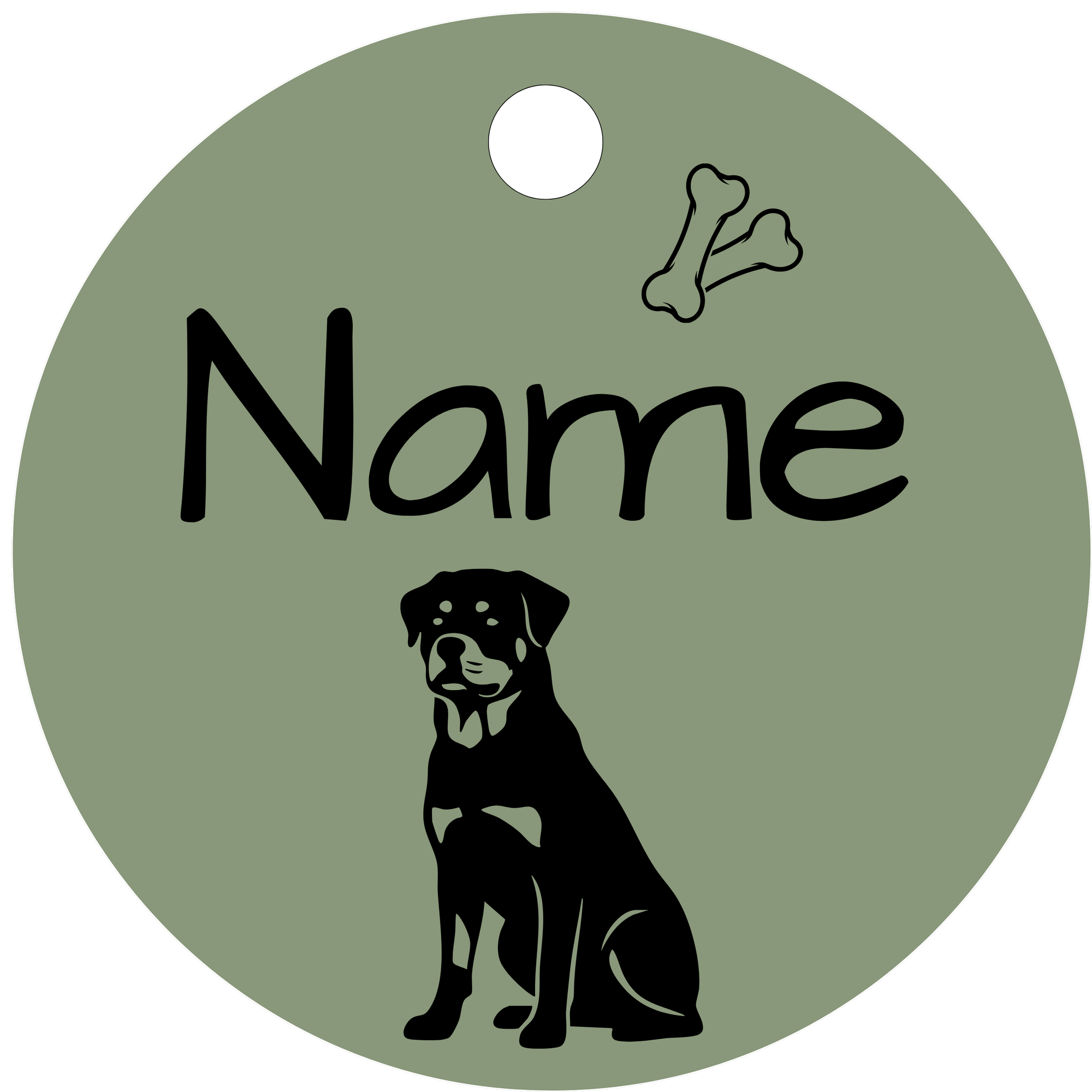 Hundemarke Rottweiler Sitz