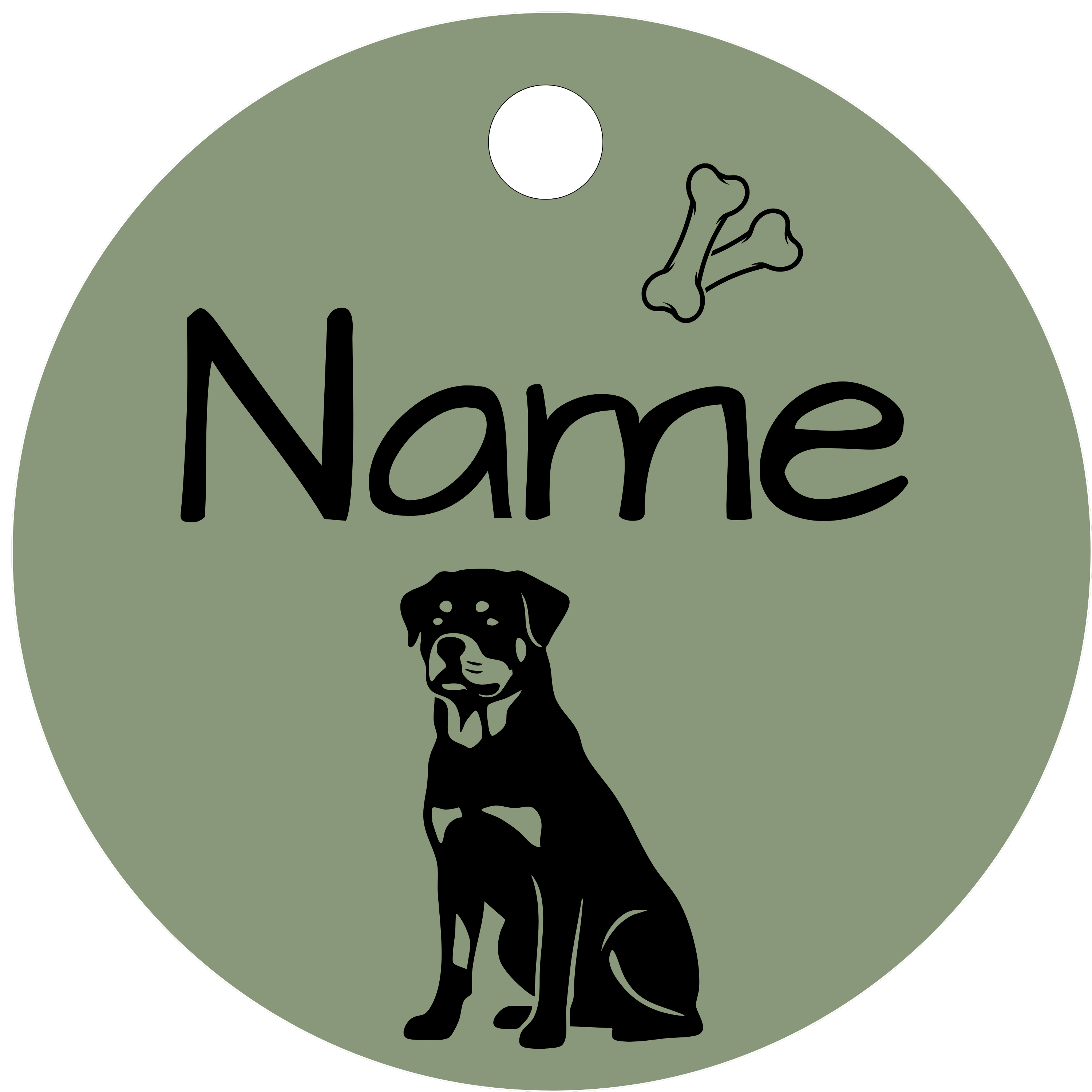 Hundemarke Rottweiler Sitz