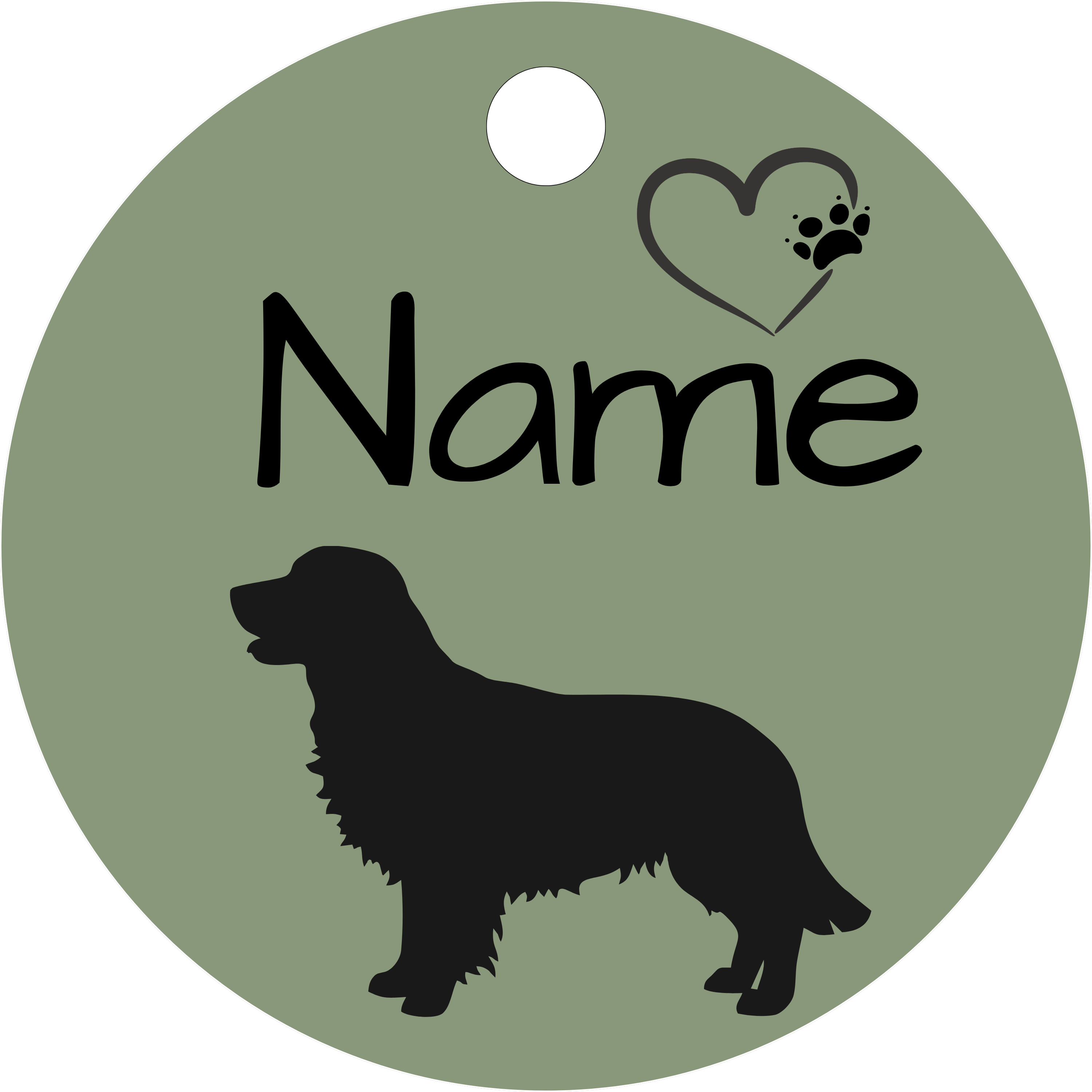 Hundemarke Hovawart mit Herz