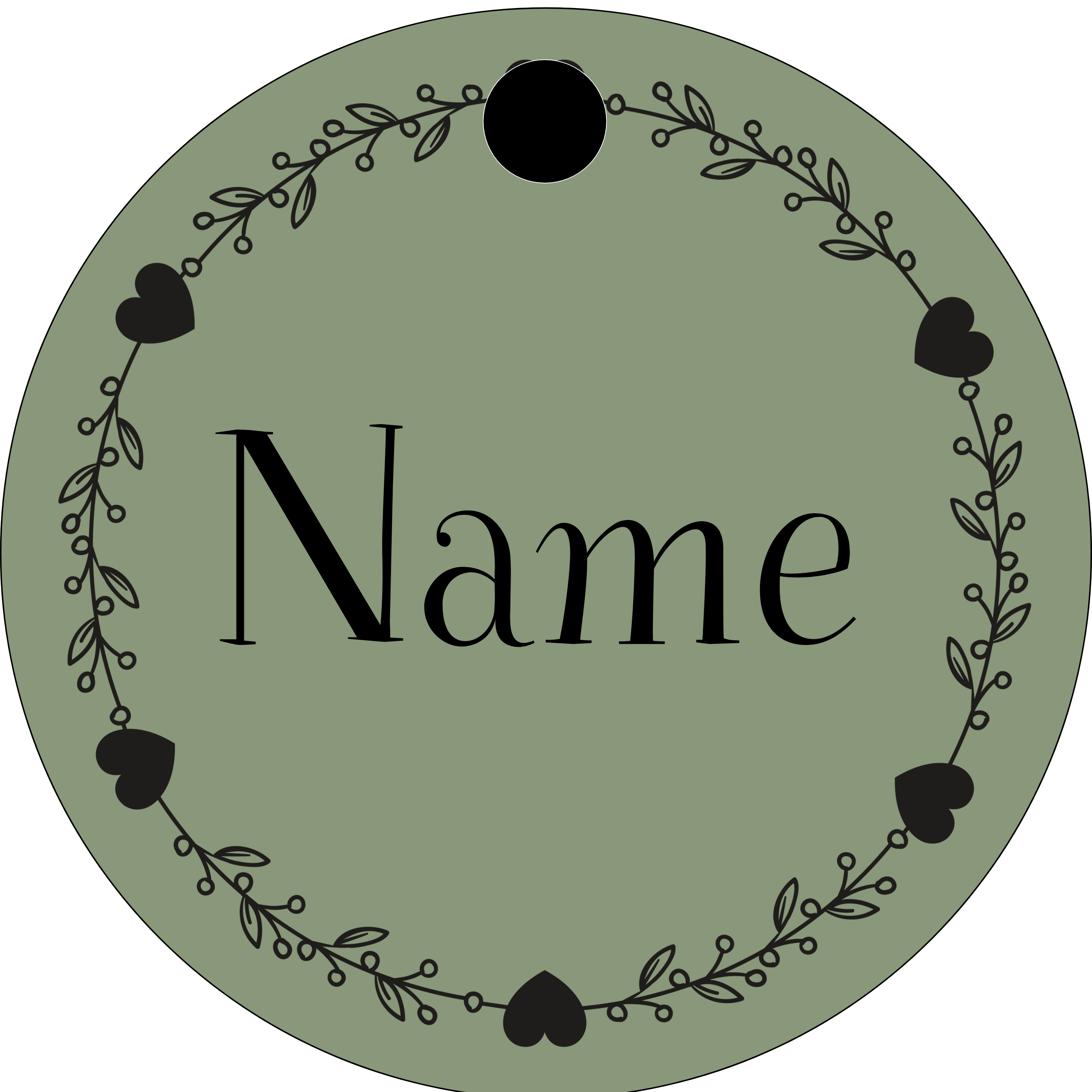 Hundemarke Herzkranz