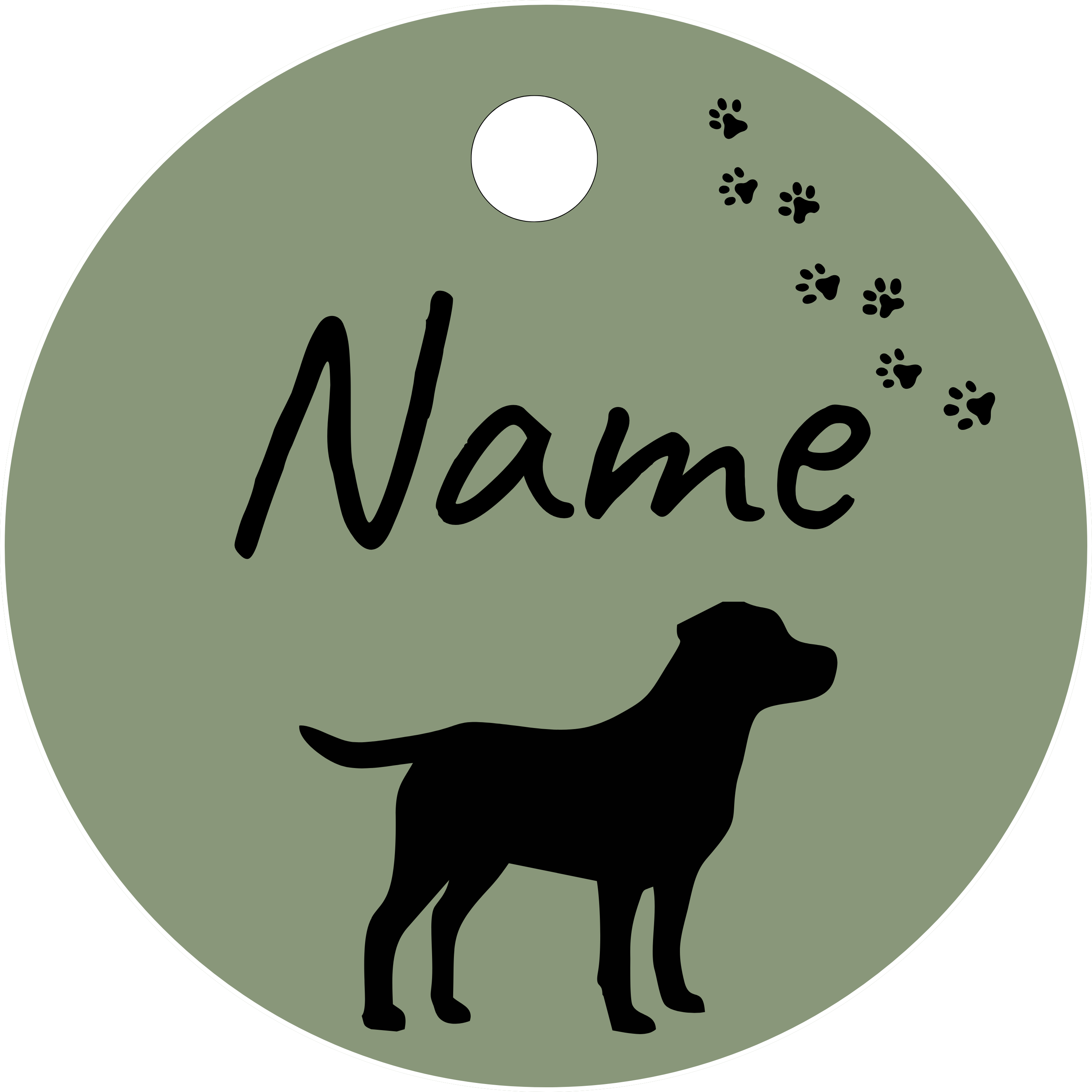 Hundemarke Labrador mit Pfoten