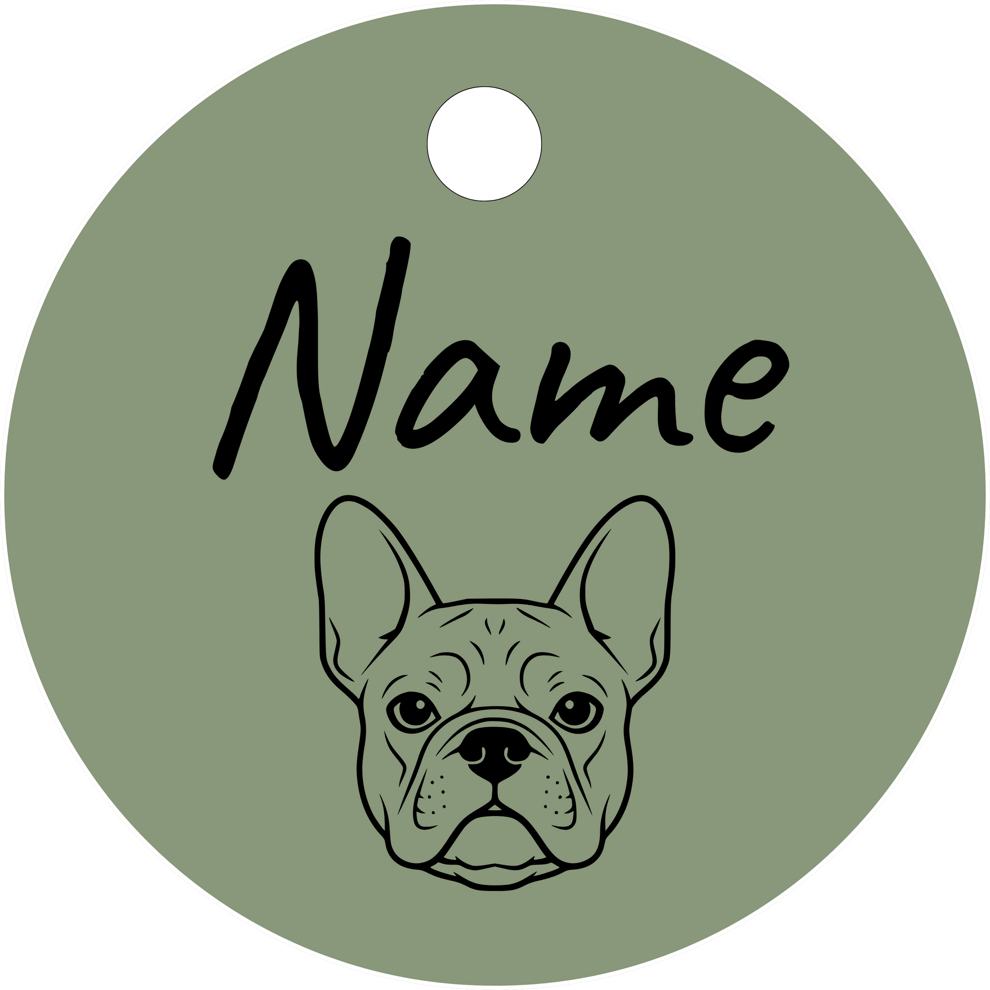 Hundemarke Französische Bulldogge Kopf