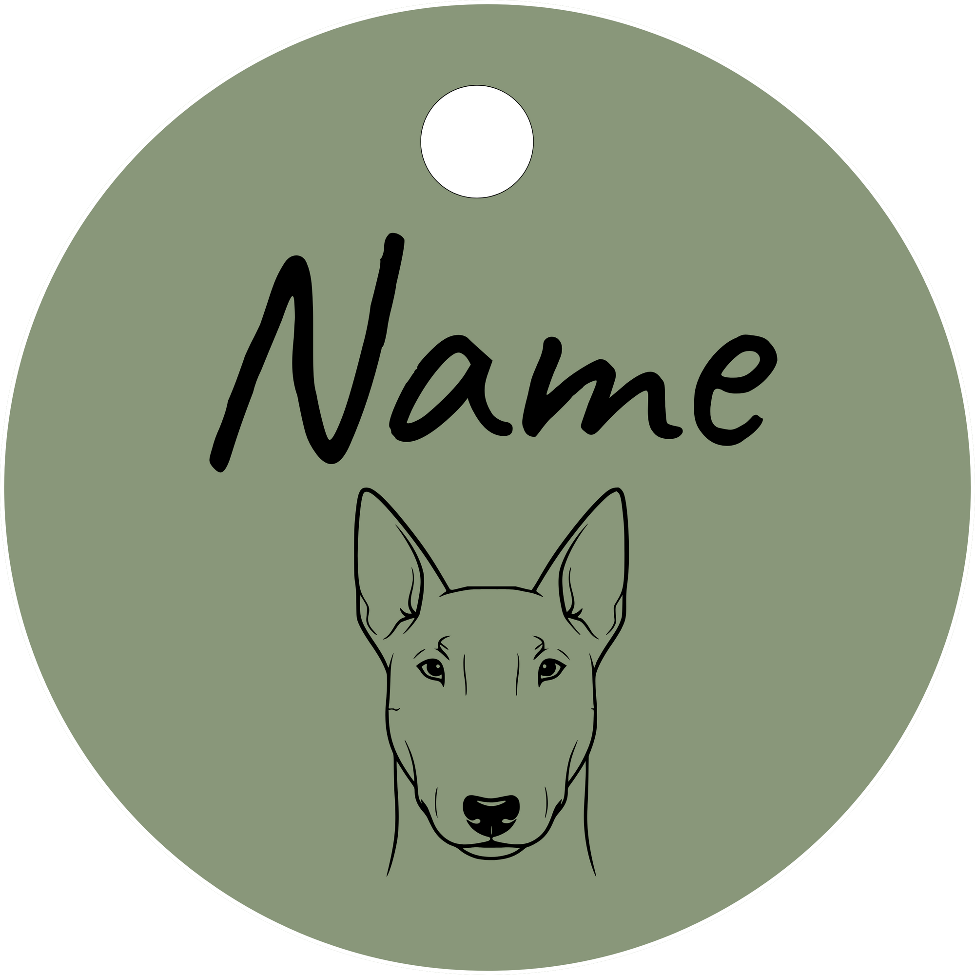 Hundemarke Bullterrier Kopf