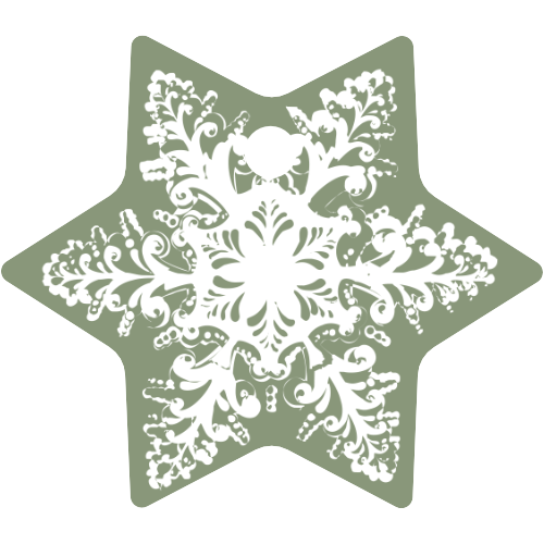 Hundemarke Schneeflocke