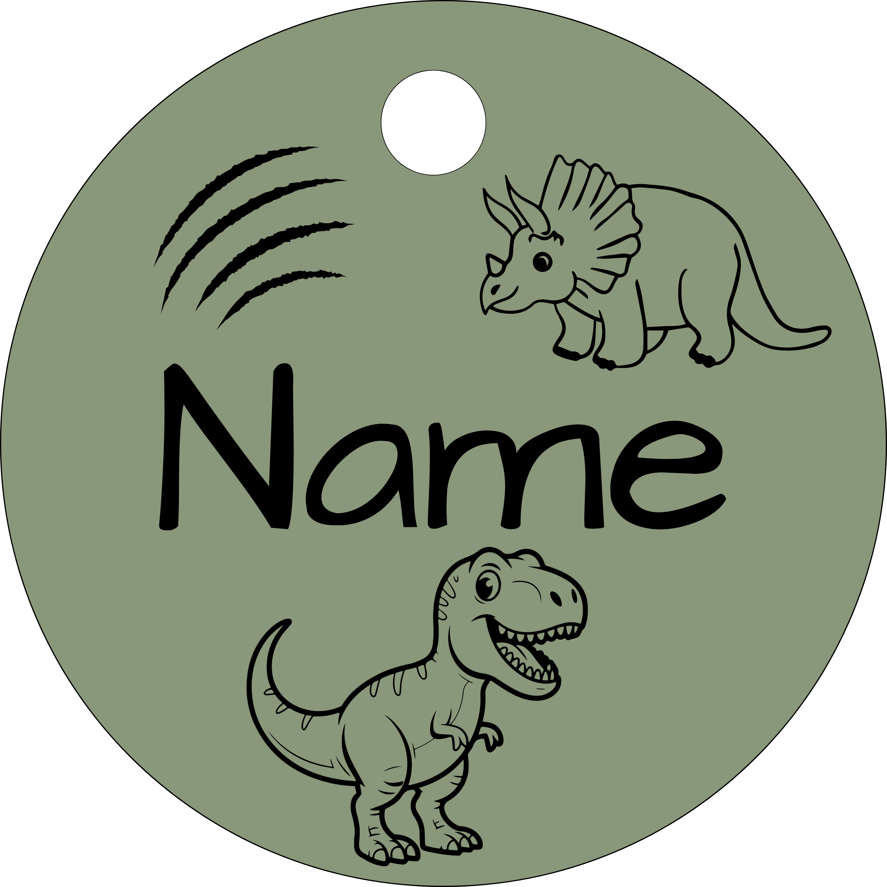 Hundemarke T-Rex & Friends