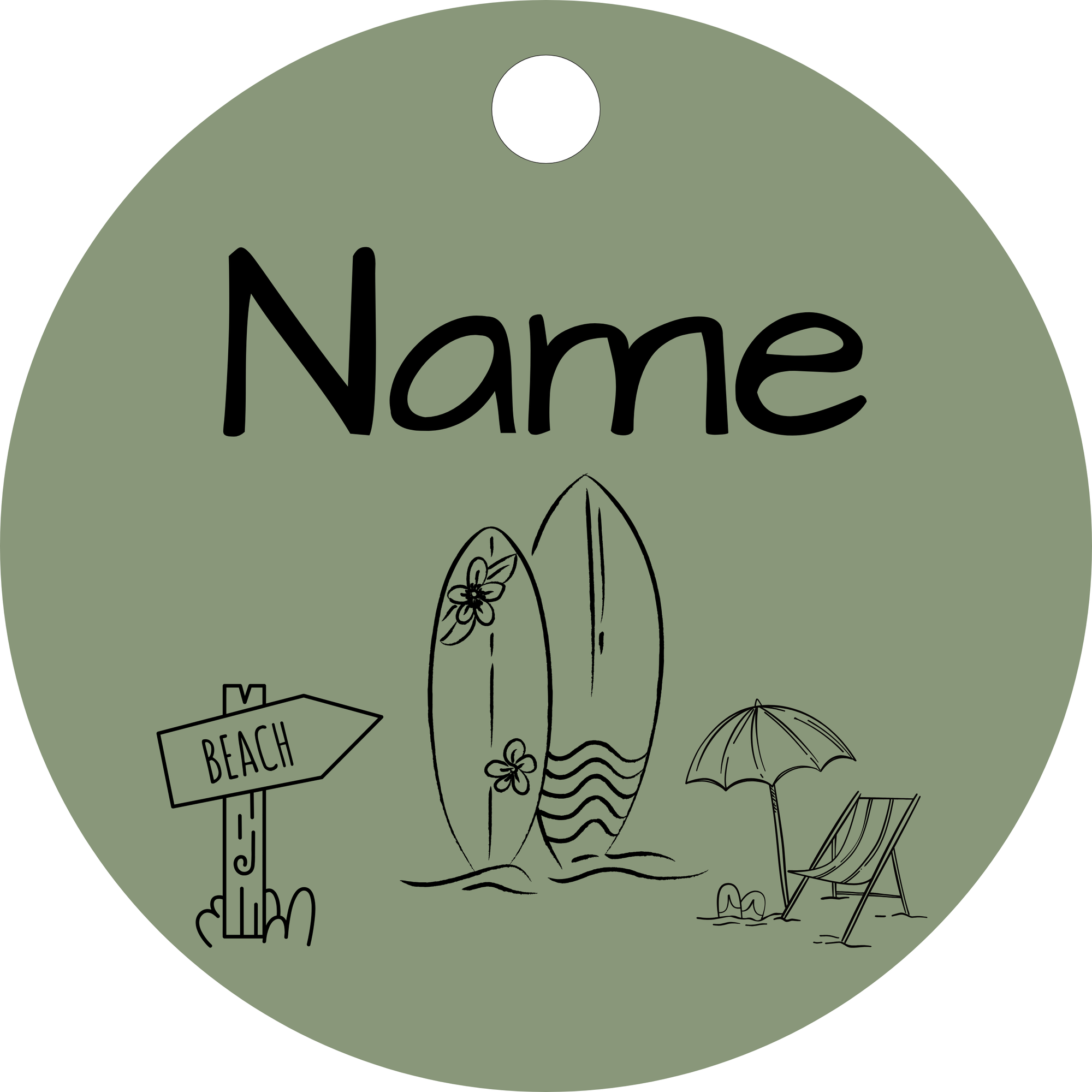 Hundemarke The Beach