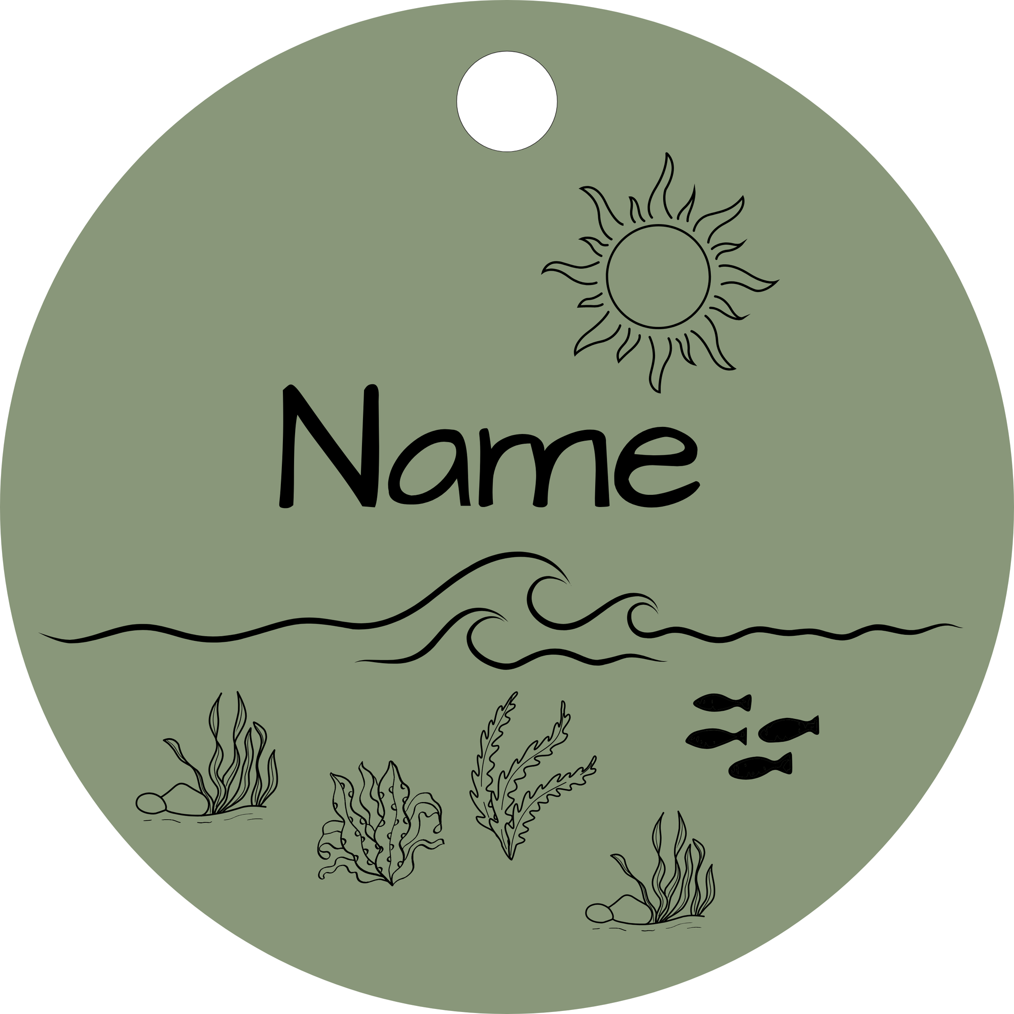 Hundemarke Under the Sea