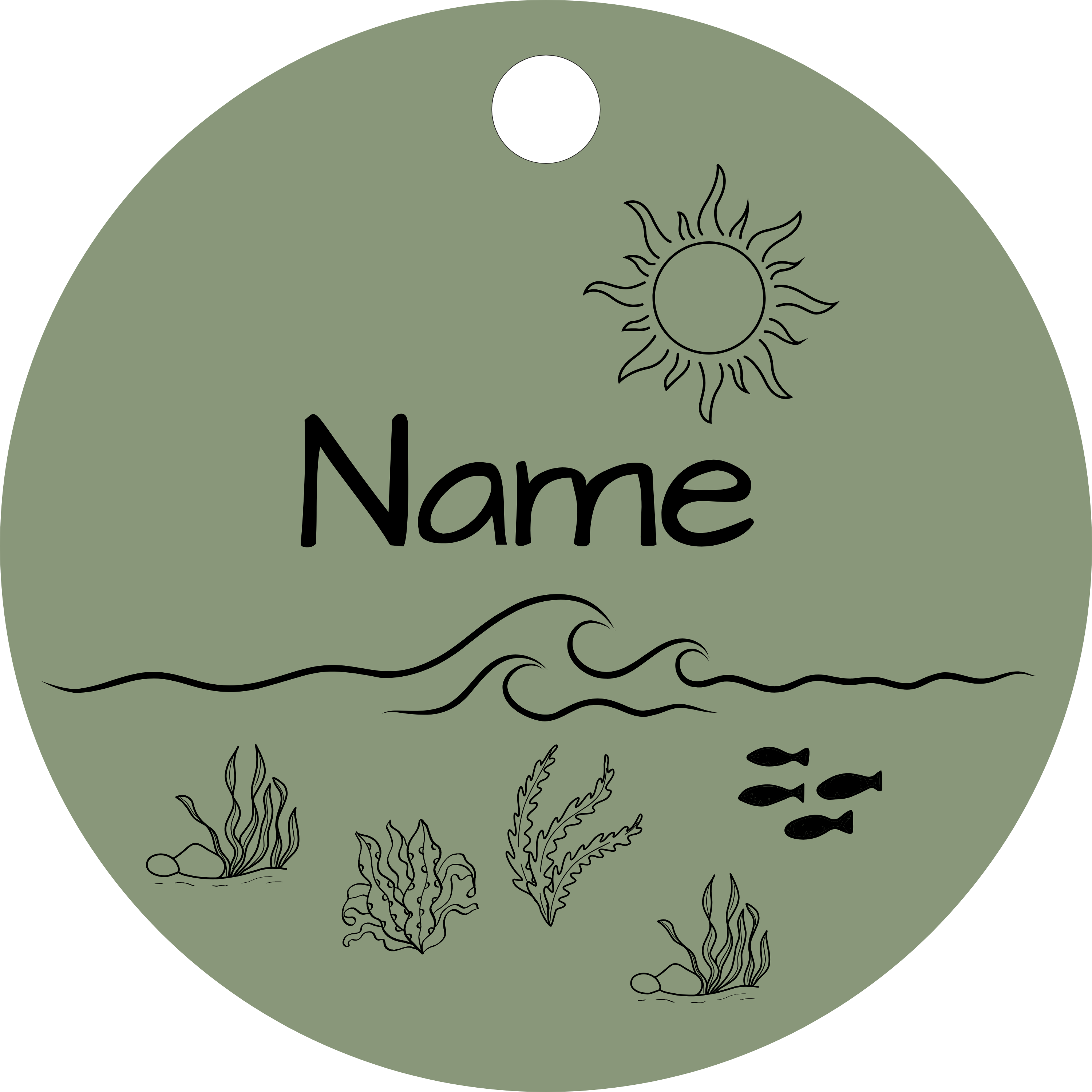 Hundemarke Under the Sea