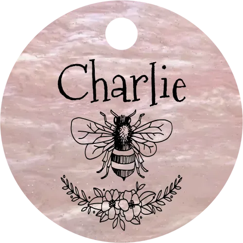 Hundemarke Blumen Biene