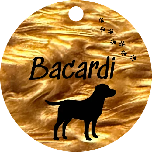 Hundemarke Labrador mit Pfoten