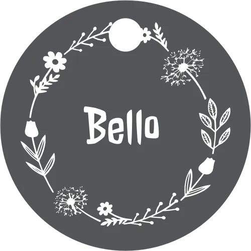 Hundemarke Sommerblumen Kranz