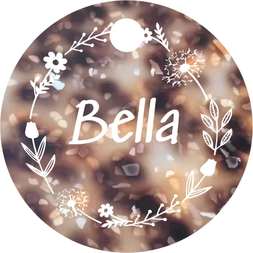 Hundemarke Sommerblumen Kranz