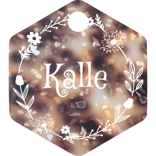 Hundemarke Sommerblumen Kranz