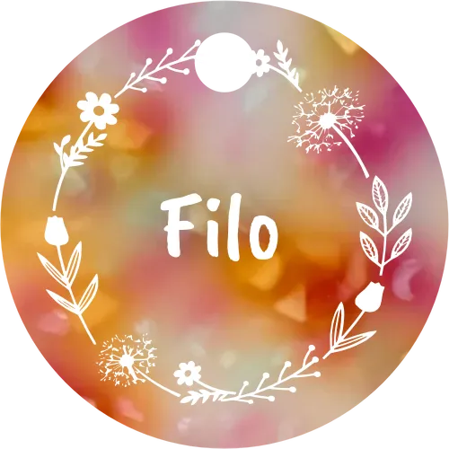 Hundemarke Sommerblumen Kranz