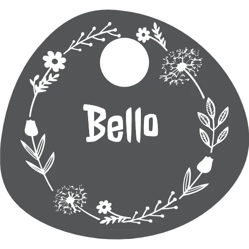 Hundemarke Sommerblumen Kranz