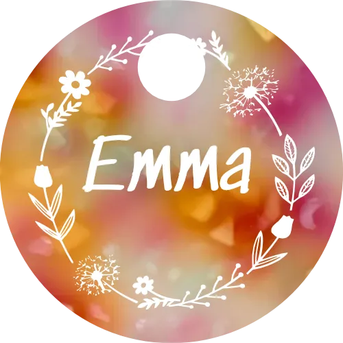 Hundemarke Sommerblumen Kranz