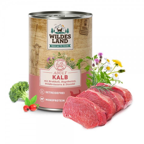 Wildes Land Classic Adult Kalb mit Brokoli &amp; Karotten NF