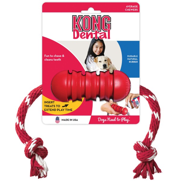 Kong Hundespielzeug KONG® Dental mit Tau